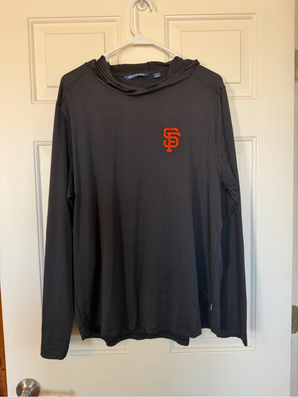 Cutter & Buck San Francisco Giants Long Sleeve Hooded Shirt - size L